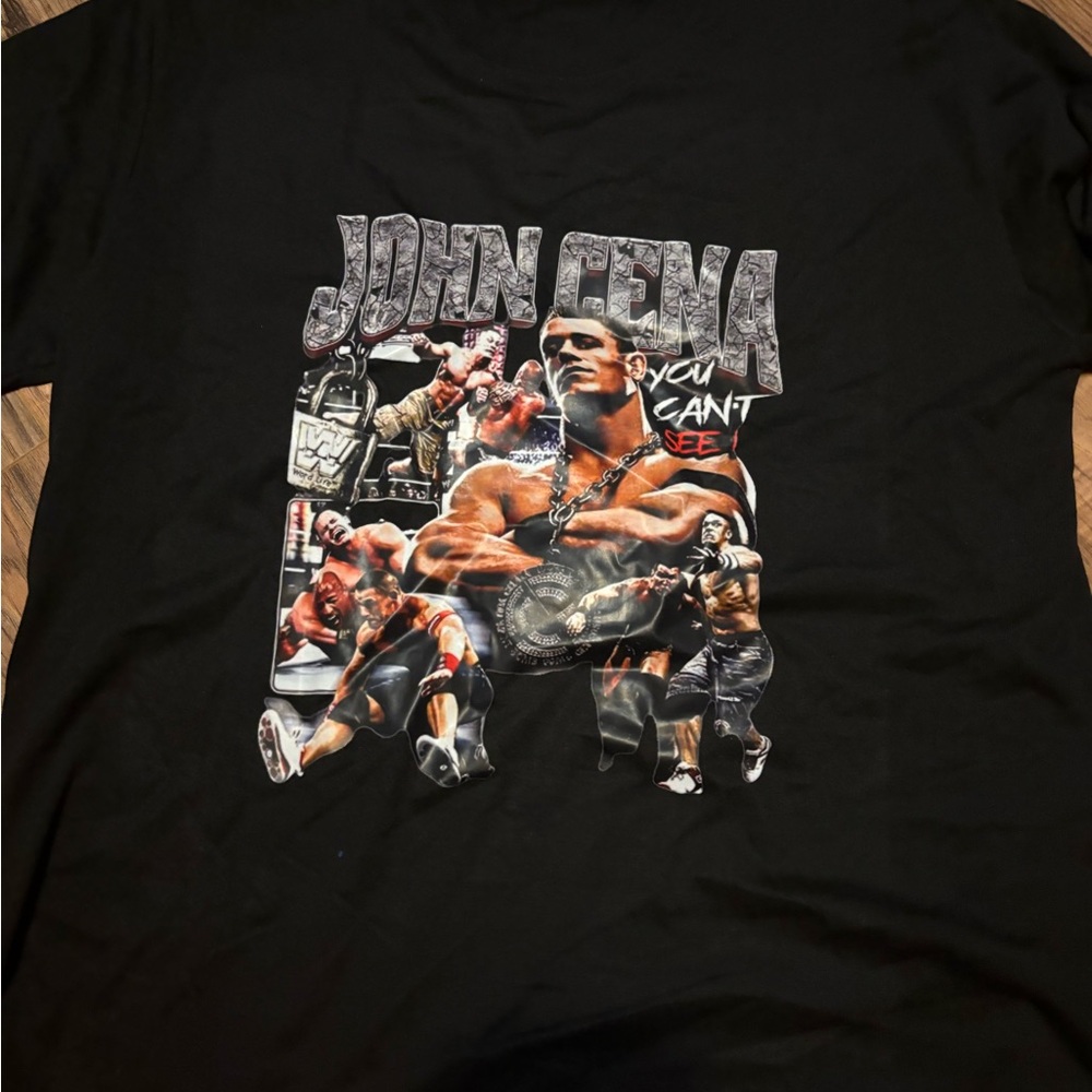 Black Graphic John Cena Men's T-Shirt